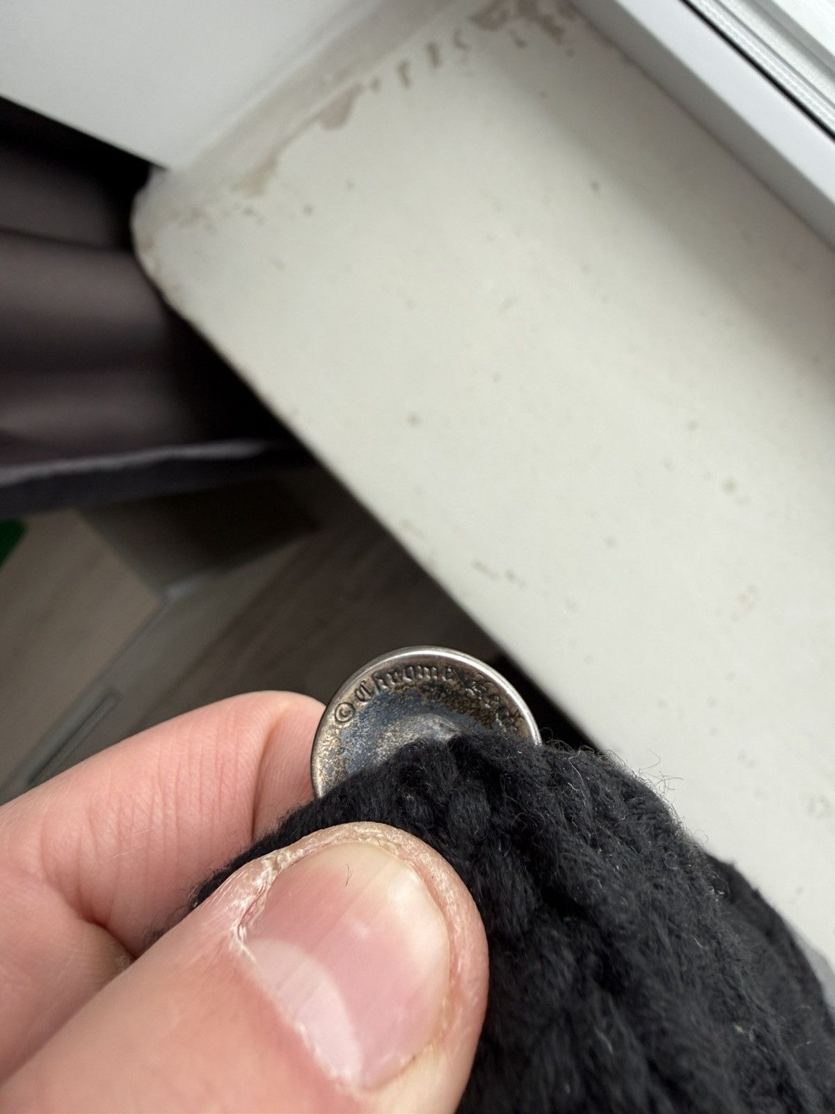 Chrome Hearts Vintage 1995 Chrome Hearts Cashmere Beanie • Silver Button Size ONE SIZE - 17 Thumbnail