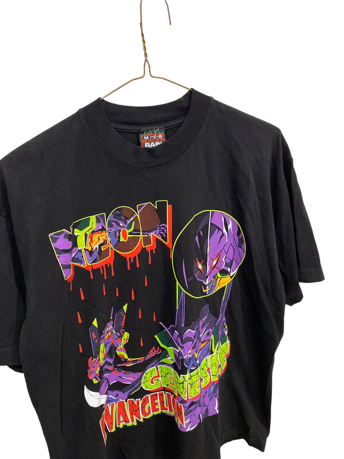 Anime Rain Street Neon Genesis Evangelion Boot Graphic T Shirt Size US M / EU 48-50 / 2 - 3 Thumbnail