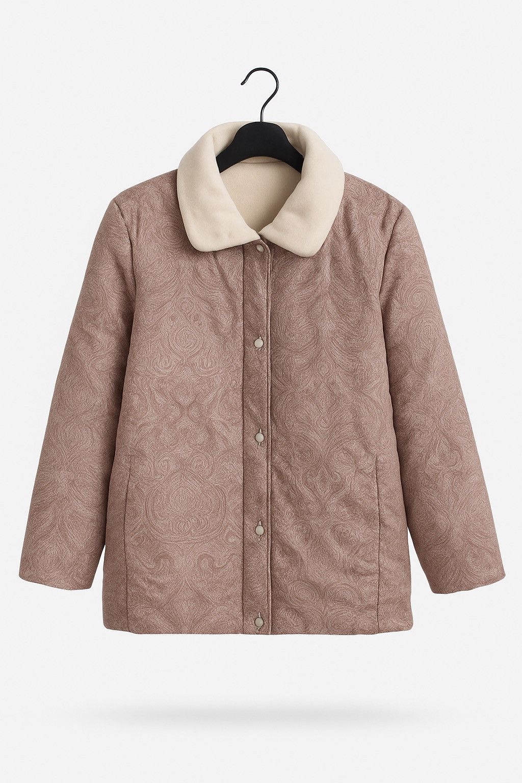 Japanese Brand Vintage Paisley Quilted Jacket with Faux Fur Collar - Women Size M / US 6-8 / IT 42-44 - 1 Thumbnail