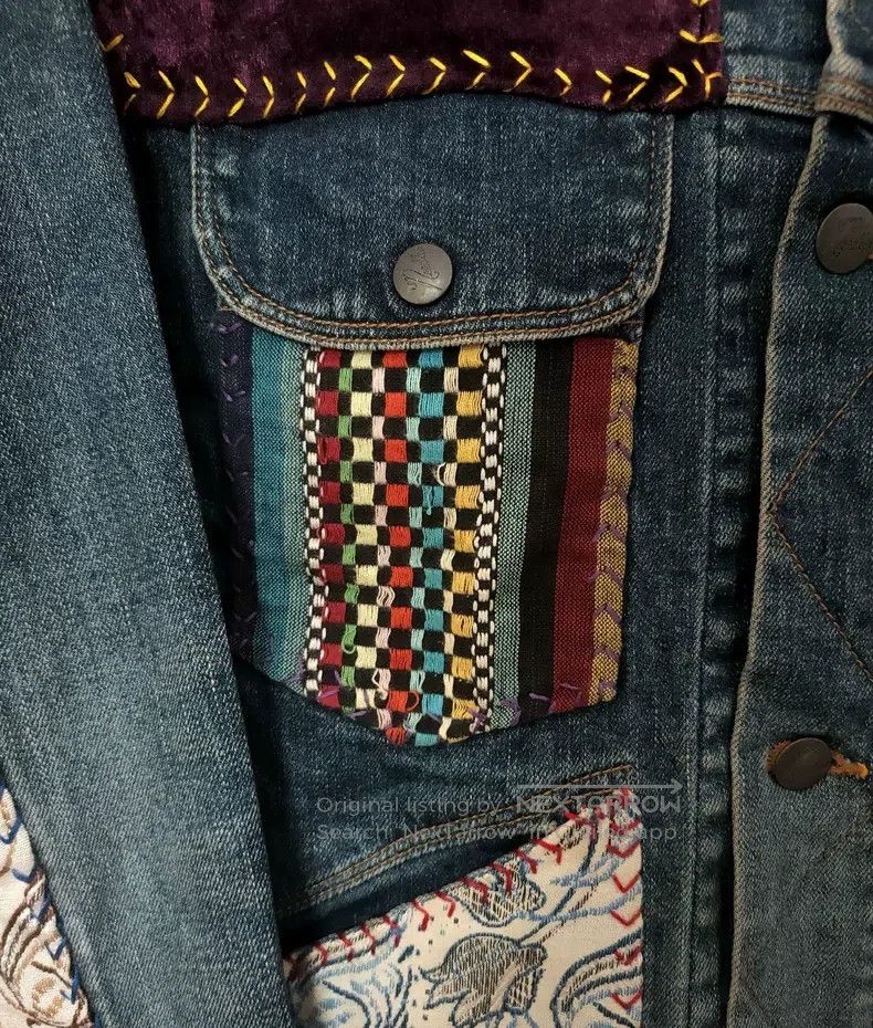 Needles Needles Floral patchwork denim jacket Size US M / EU 48-50 / 2 - 3 Thumbnail