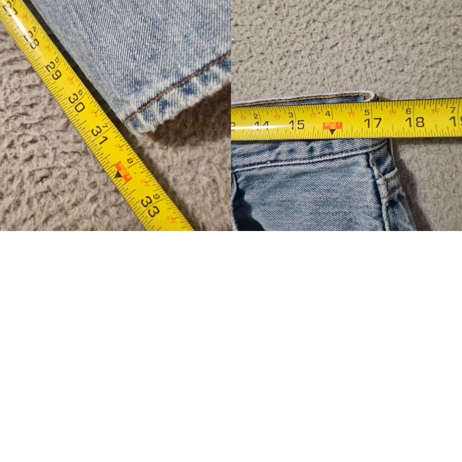 Levi's Levis 501s Jeans Men's 36 x 32 Light Wash Button Fly Made In Haiti 2010 Size US 36 / EU 52 - 8 Thumbnail