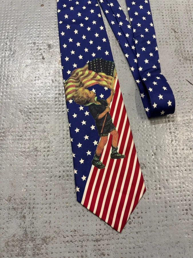 Dolce & Gabbana 2000s Dolce & Gabbana Free America Kid Tie Size ONE SIZE - 6 Thumbnail