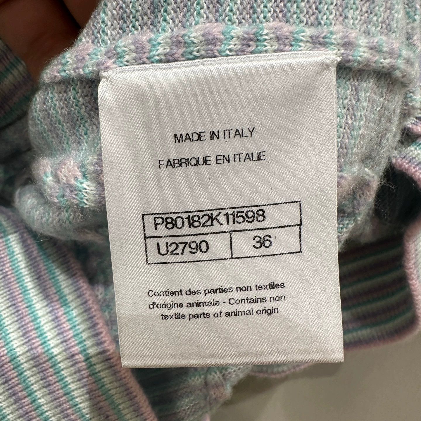 Chanel Chanel 25B Light Blue Fuzzy Knit Cashmere Cardigan 36 Size XS / US 0-2 / IT 36-38 - 4 Thumbnail