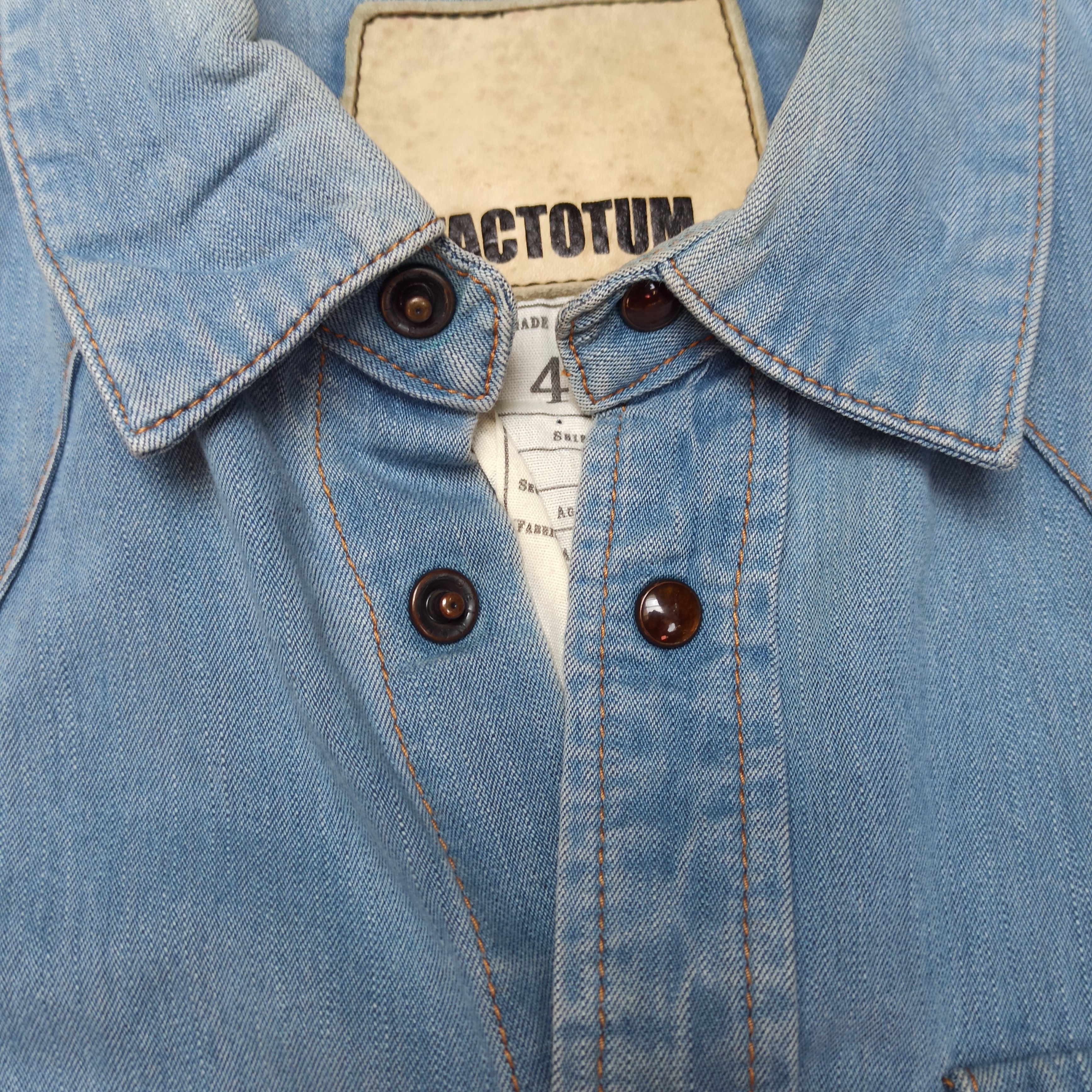 FACTOTUM × Japanese Brand Vintage long sleeve blue jeans shirt Factotum Size M / US 6-8 / IT 42-44 - 5 Thumbnail