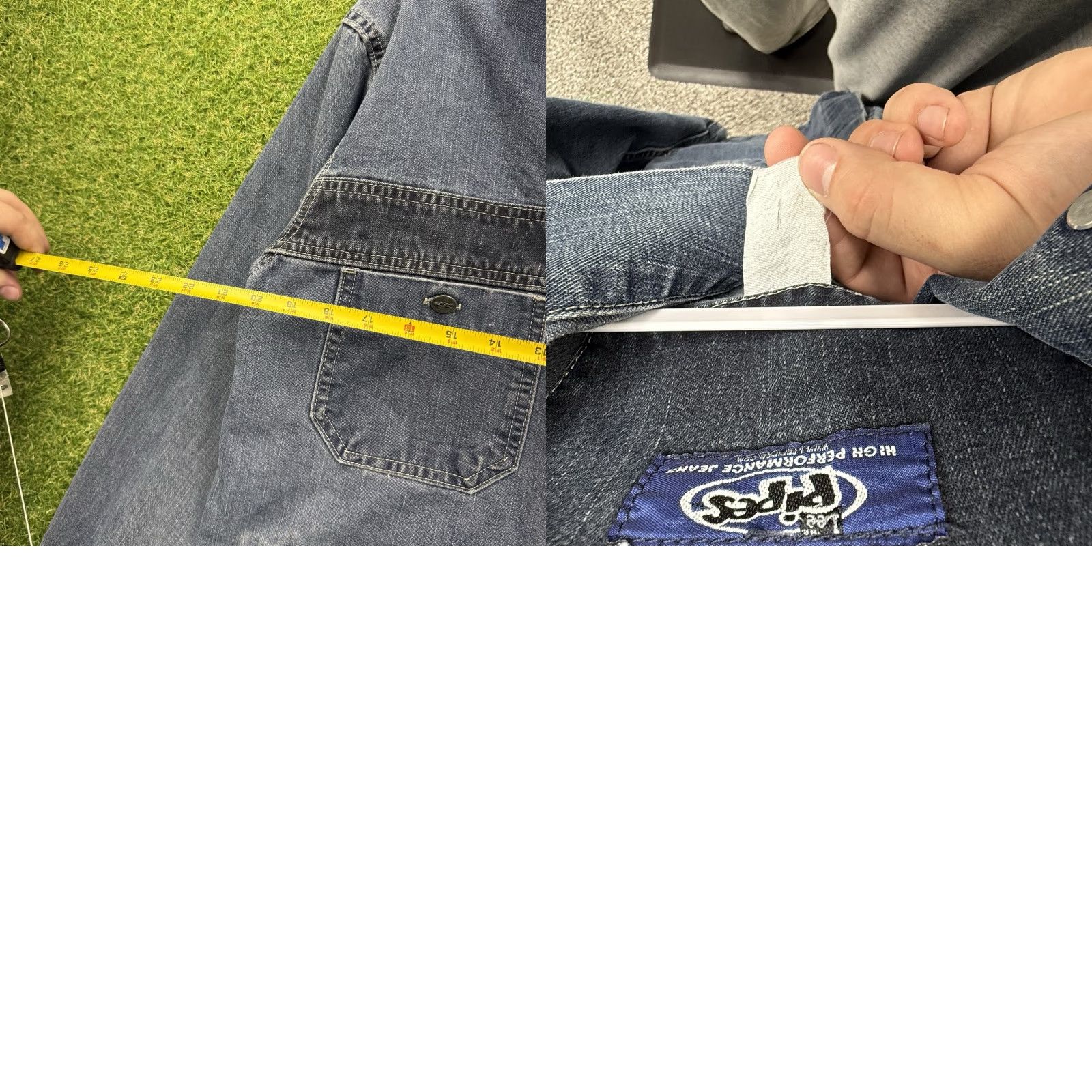 Lee VINTAGE Lee Pipes Jacket Men S Denim Blue 90s Grunge BMX Skateboarding Outdoor Hip Hop Hipster Size US 29 - 8 Thumbnail