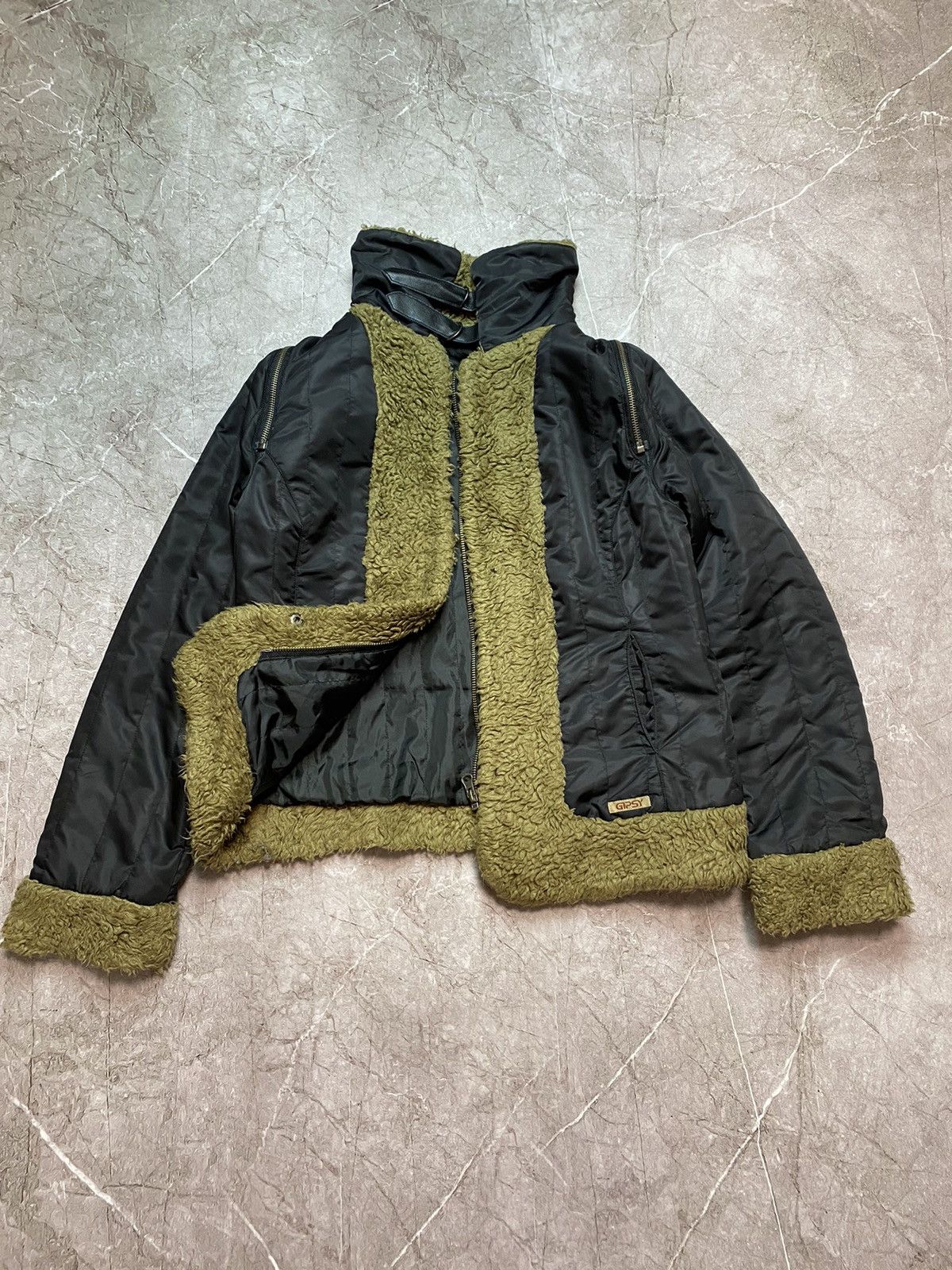 Vintage Vintage Avant-garde alternative faux-fur bomber jacket Size L / US 10 / IT 46 - 2 Thumbnail