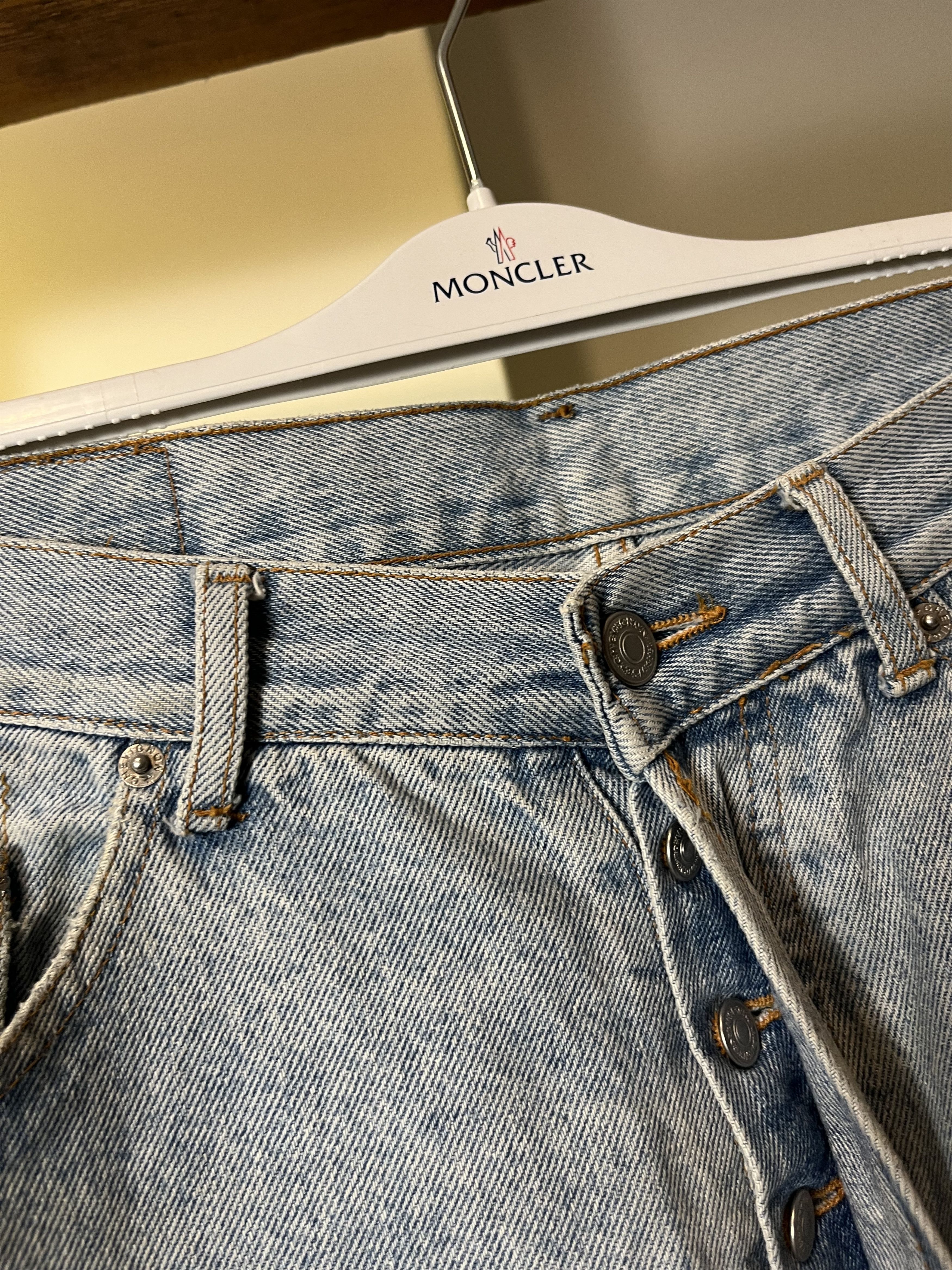 Chevignon × Vintage Vintage 90s Chevignon Baby Blue Denim Jeans Made in Italy Size US 33 - 4 Thumbnail