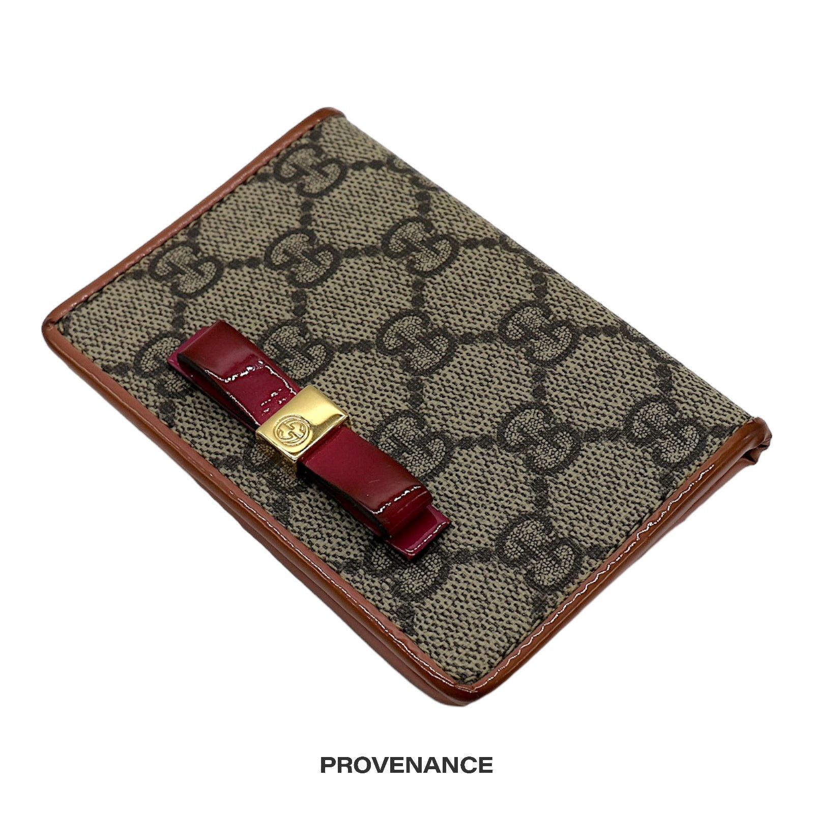 Gucci 🔴 Gucci GG Supreme Bow Pocket Organizer Wallet - Hot Orange Size ONE SIZE - 4 Thumbnail