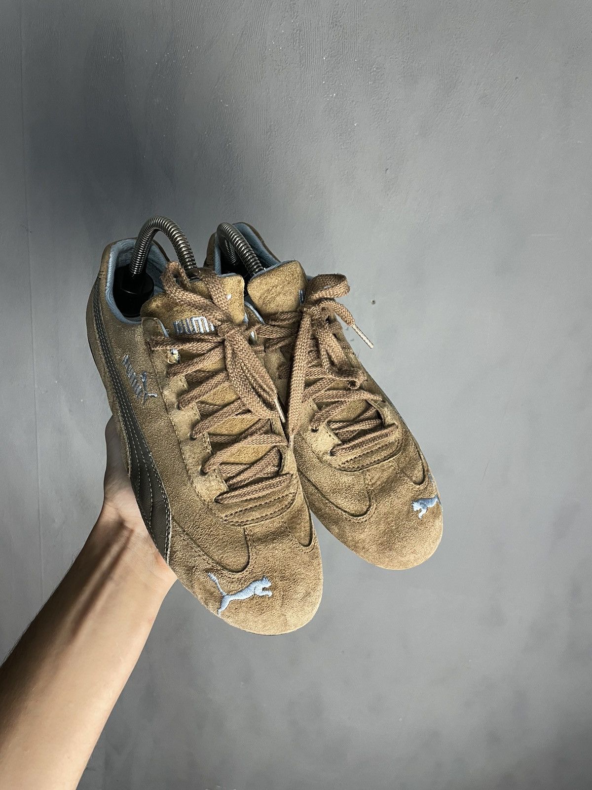 Puma Vintage Puma Speedcat Brown Leather Sneakers Size US 7.5 / EU 40-41 - 4 Thumbnail
