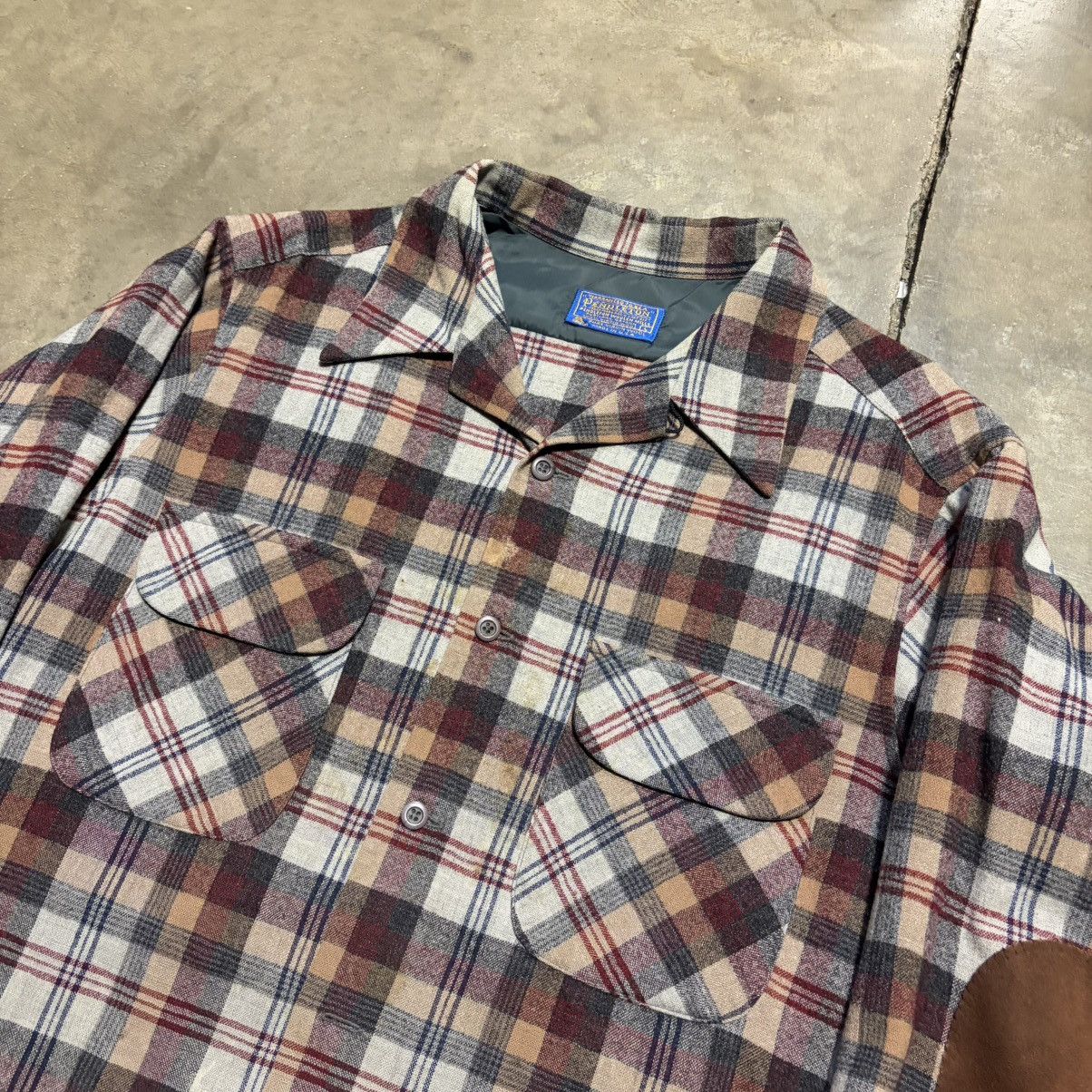 Pendleton Vintage 80s Pendleton Plaid Flannel Shirt Loop Collar Board Size US L / EU 52-54 / 3 - 8 Thumbnail