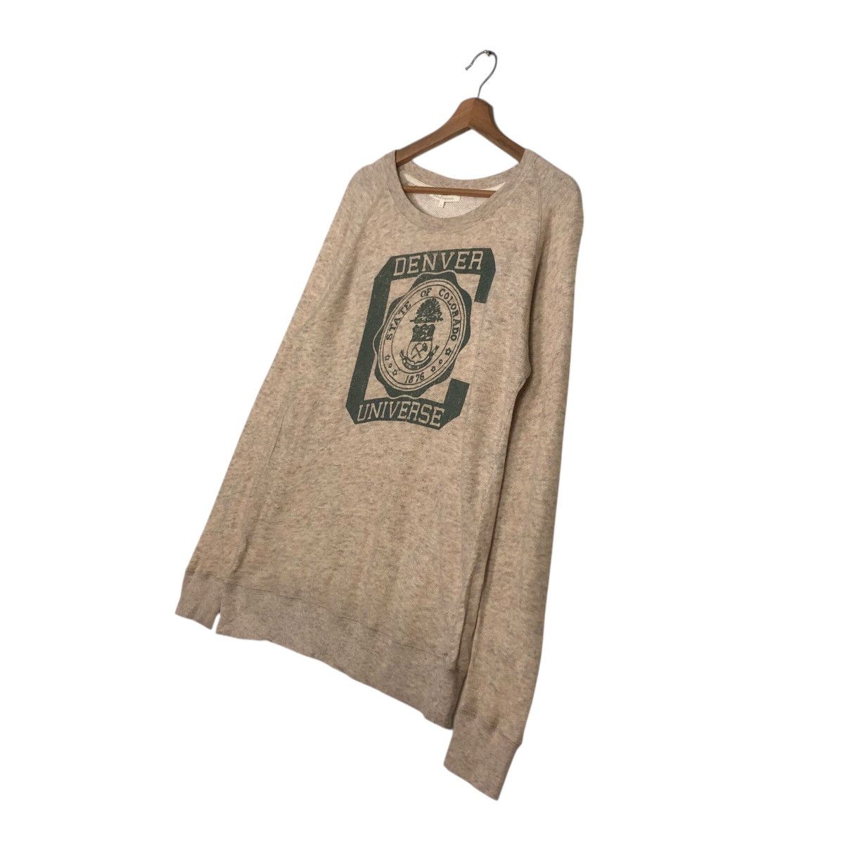 Japanese Brand Vintage Denver University Graphic Sweatshirt Beige Size US L / EU 52-54 / 3 - 2 Thumbnail