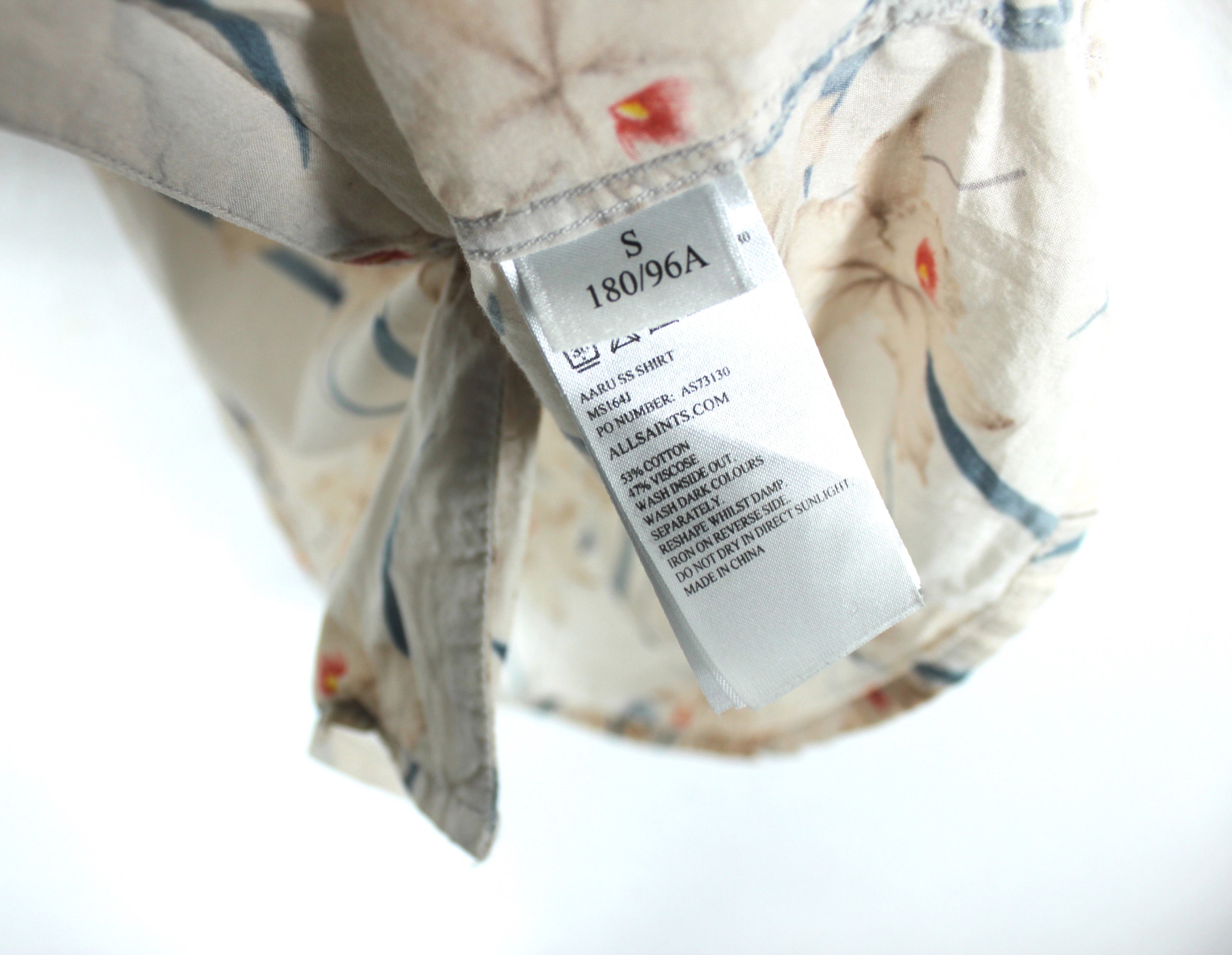 Allsaints Allsaints AARU Floral Printed Open Collar Viscose Shirt Size US S / EU 44-46 / 1 - 5 Thumbnail