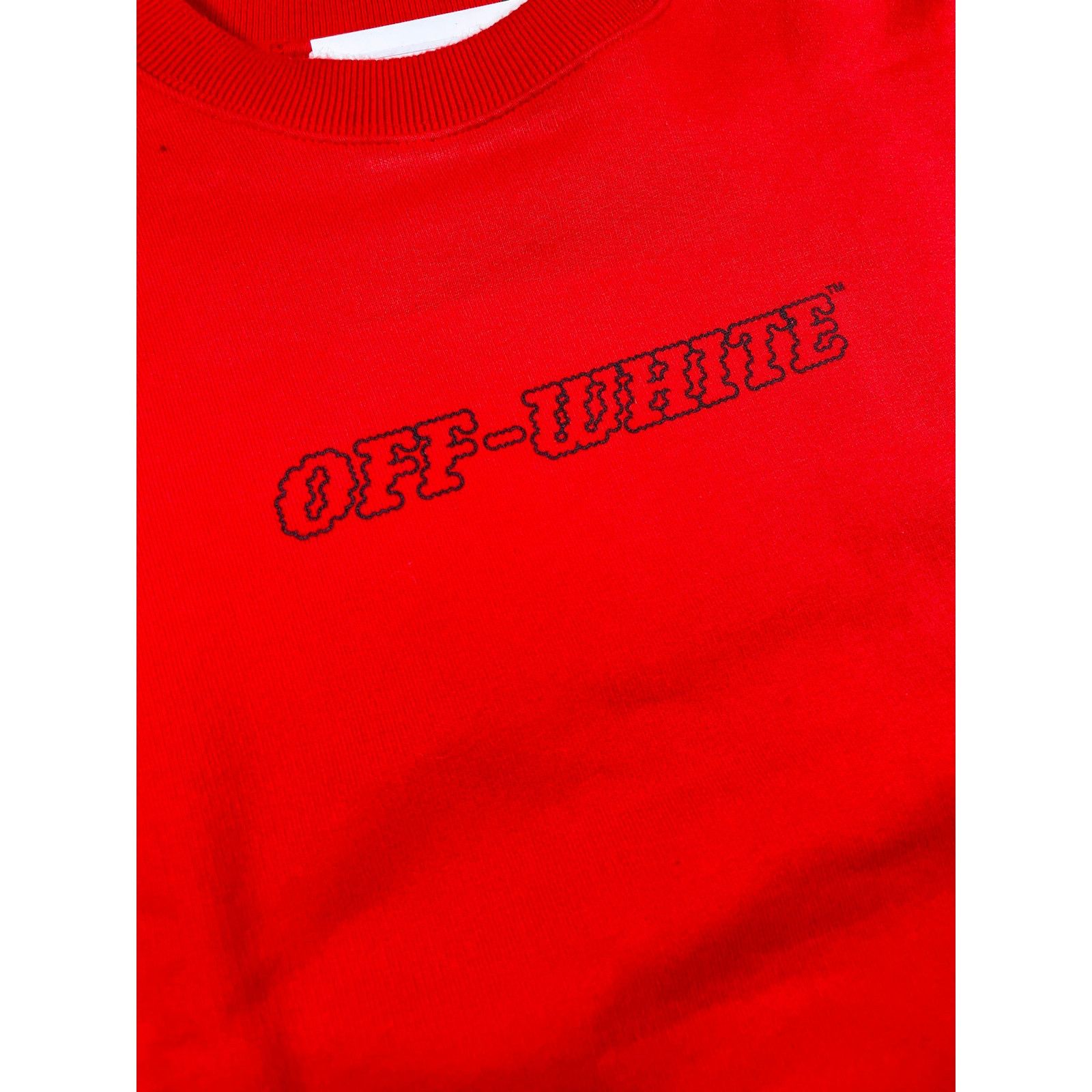 Off-White Off-White 'Hand Of God' Red Crewneck Size US XS / EU 42 / 0 - 7 Thumbnail