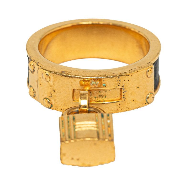 image of Hermes Cadena Scarf Ring in Gold, Women's