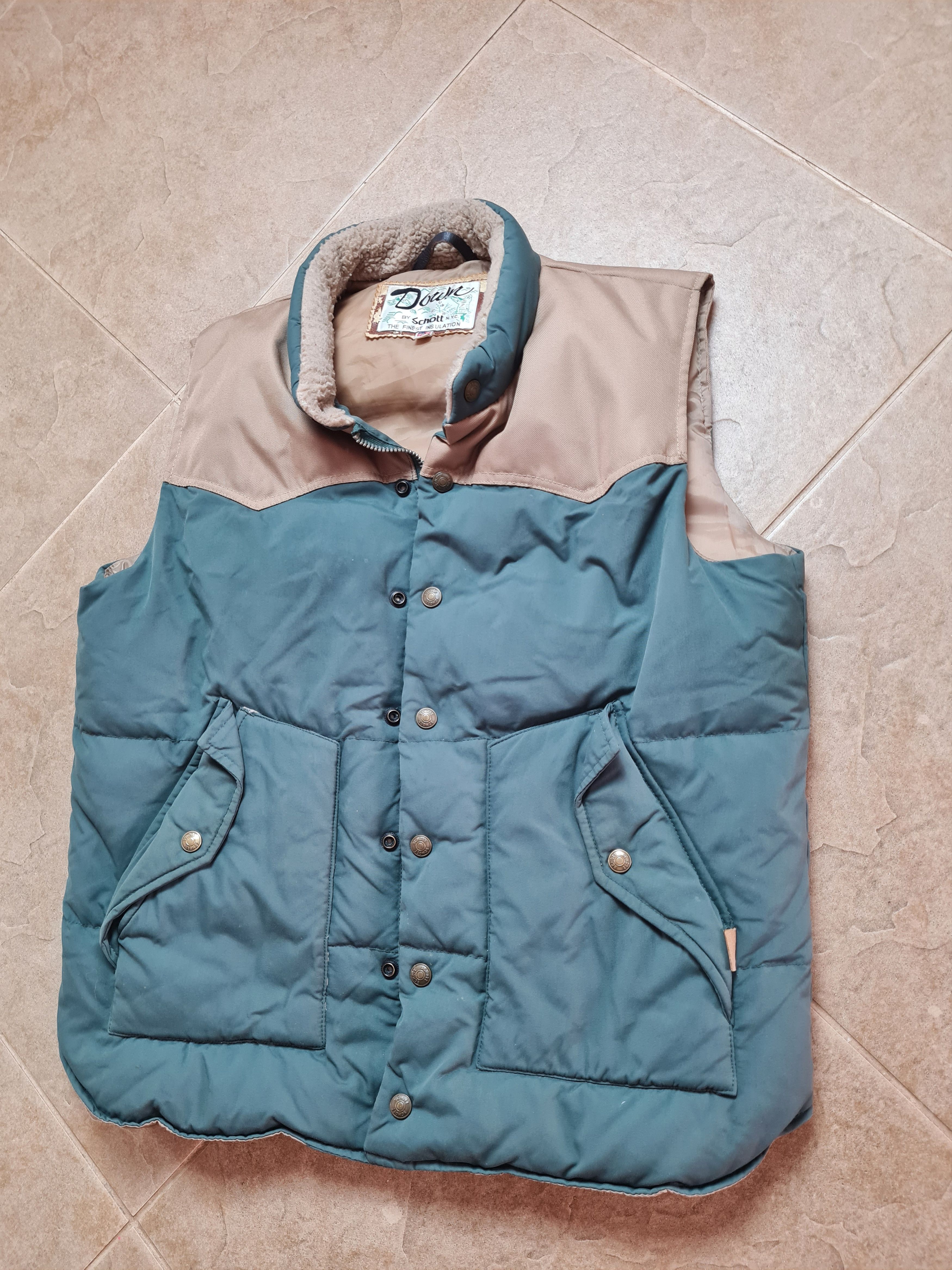 Schott VINTAGE US SCHOTT 126 GOOSE DOWN TAN DOWN VEST JACKET SIZE M Size US M / EU 48-50 / 2 - 3 Thumbnail