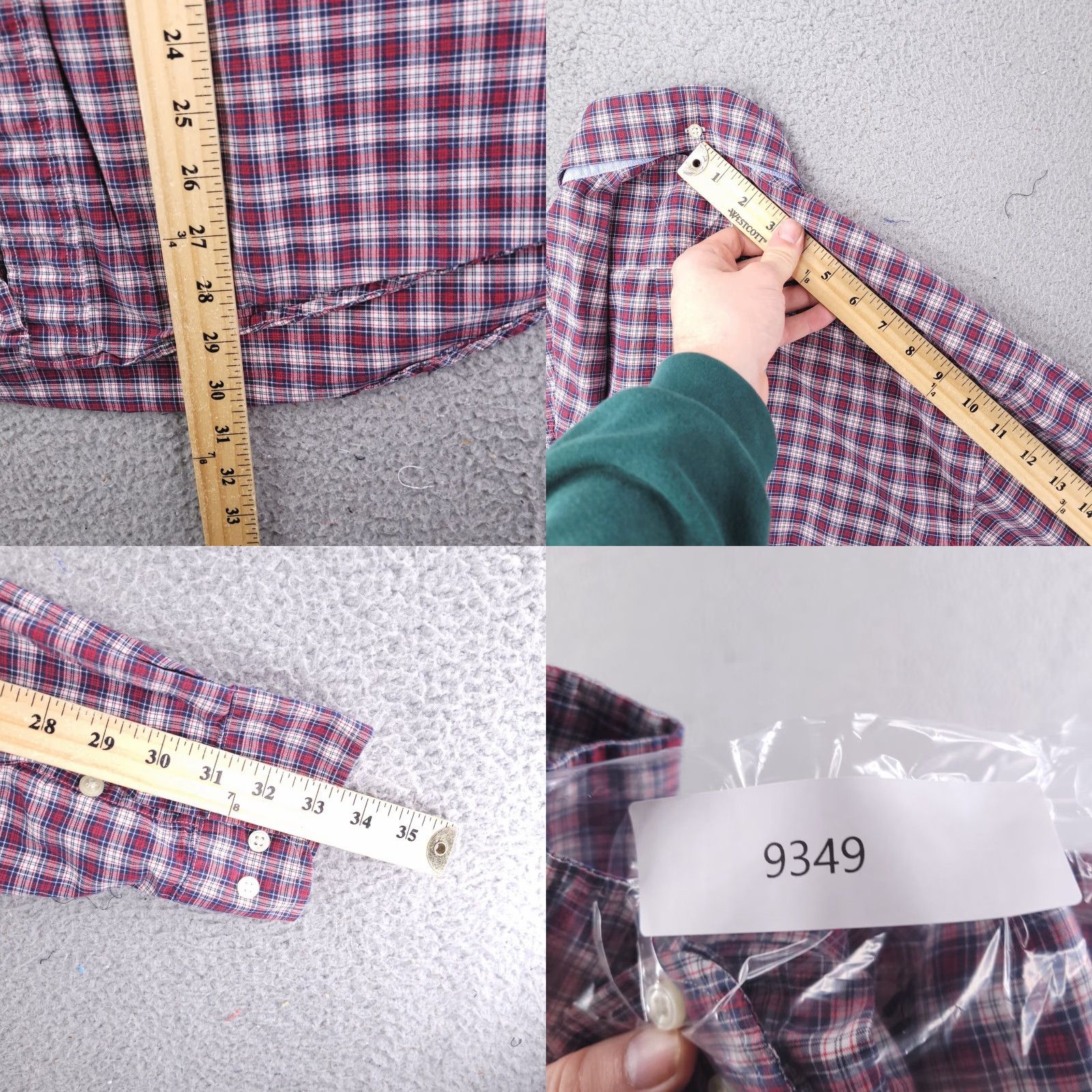 Tommy Hilfiger Tommy Hilfiger Shirt Mens Large Check Red Long Sleeve Button Casual Cotton Size US L / EU 52-54 / 3 - 8 Thumbnail