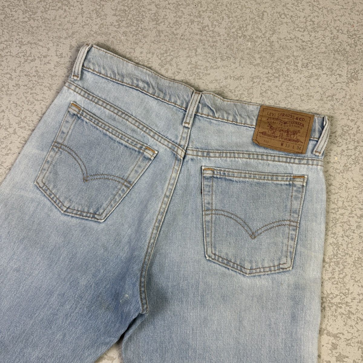 Levi's × Vintage 💥Vintage 90s Levis 510 Sick Blue Wash Denim Pant Size US 32 / EU 48 - 10 Thumbnail