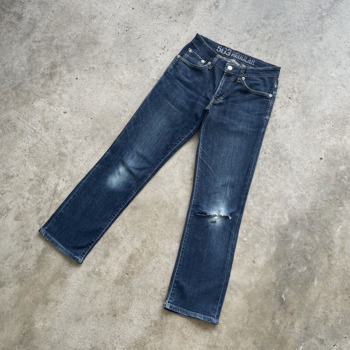 Edwin W30 Vintage Edwin 503 Regular Distressed Jeans Pants Denim Size US 30 / EU 46 - 2 Thumbnail