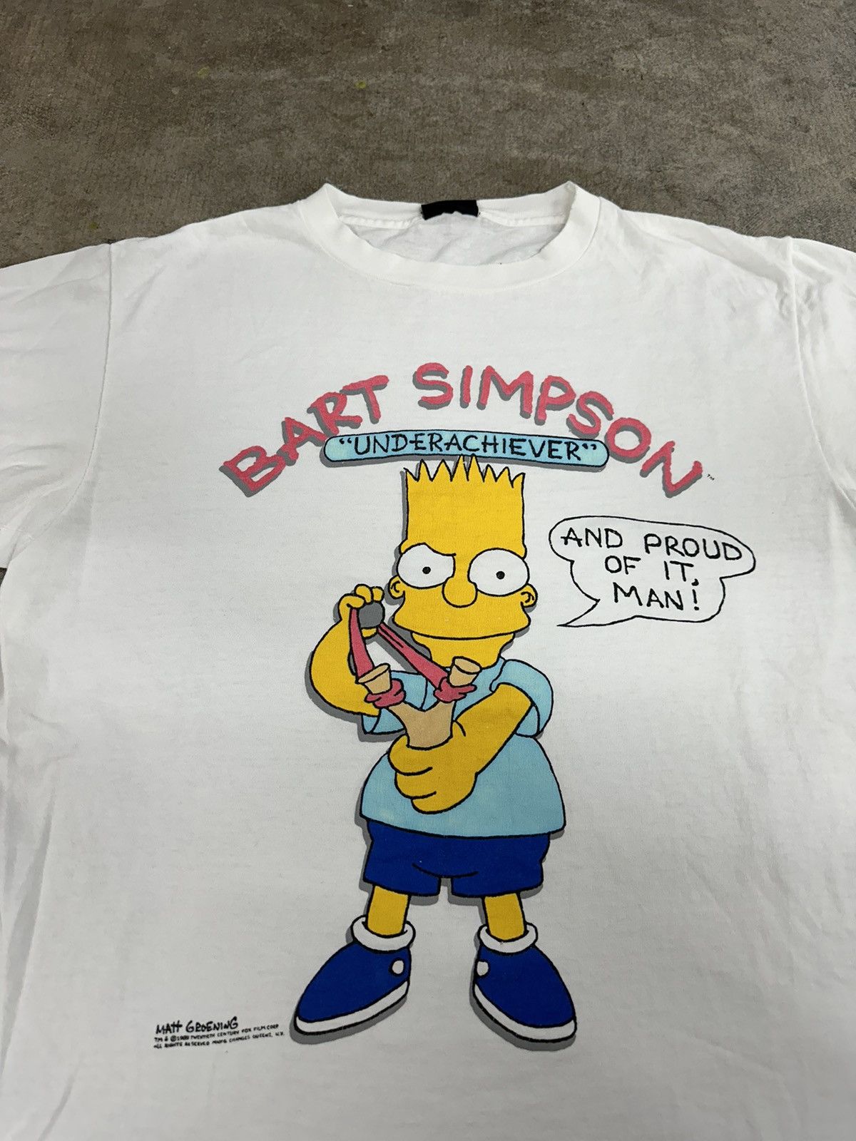 The Simpsons × Vintage Vintage 90s The Simpsons Underachiever Cartoon T-Shirt Size US L / EU 52-54 / 3 - 4 Thumbnail