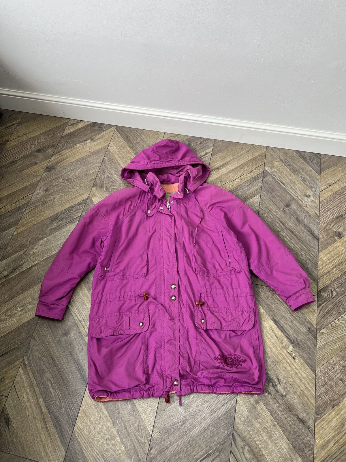 Bogner Vintage Bogner Women’s Magenta Hooded Parka Outdoor Jacket Size L / US 10 / IT 46 - 3 Thumbnail