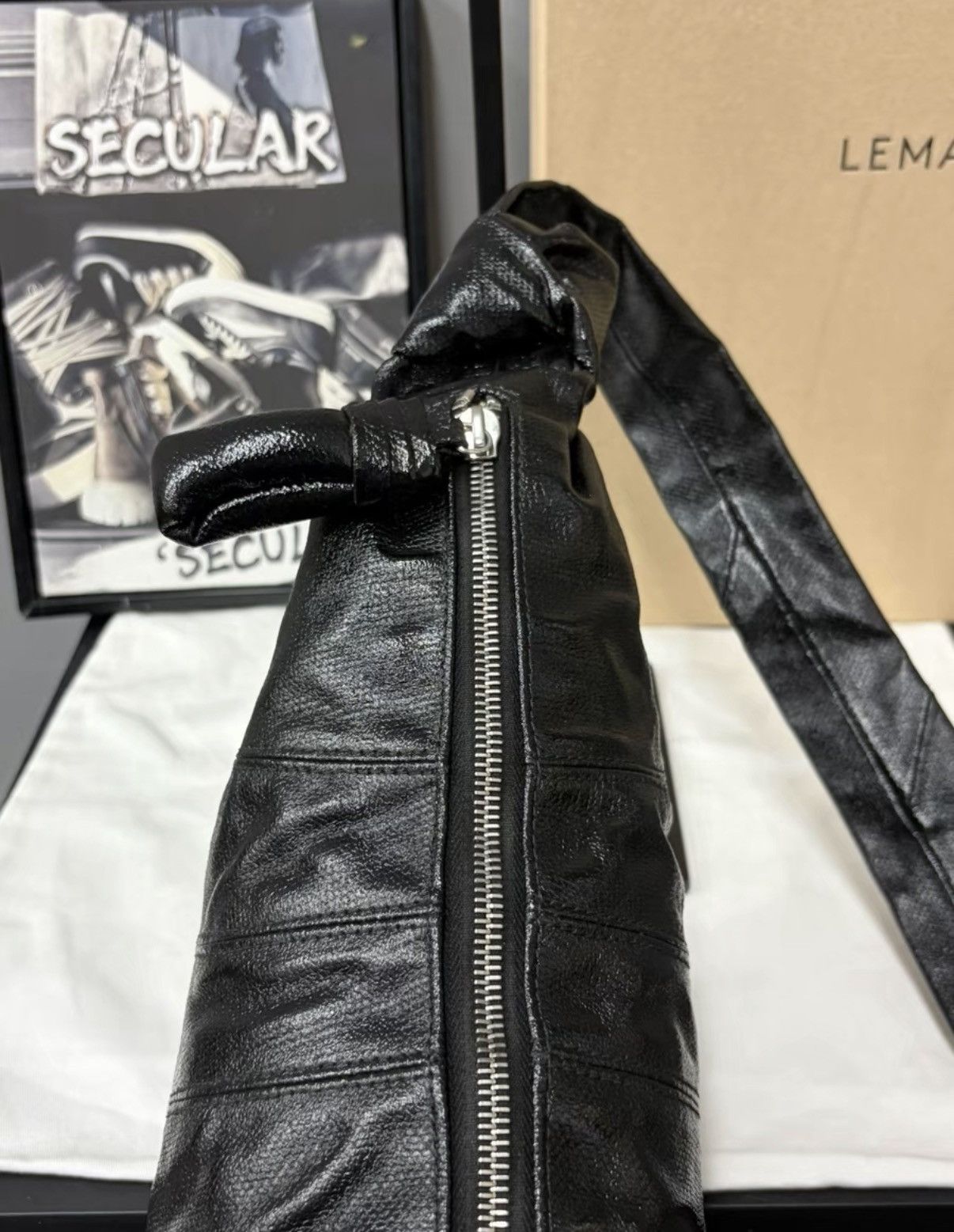 Lemaire Lemaire Medium Black Croissant Bag K34 Size ONE SIZE - 7 Thumbnail