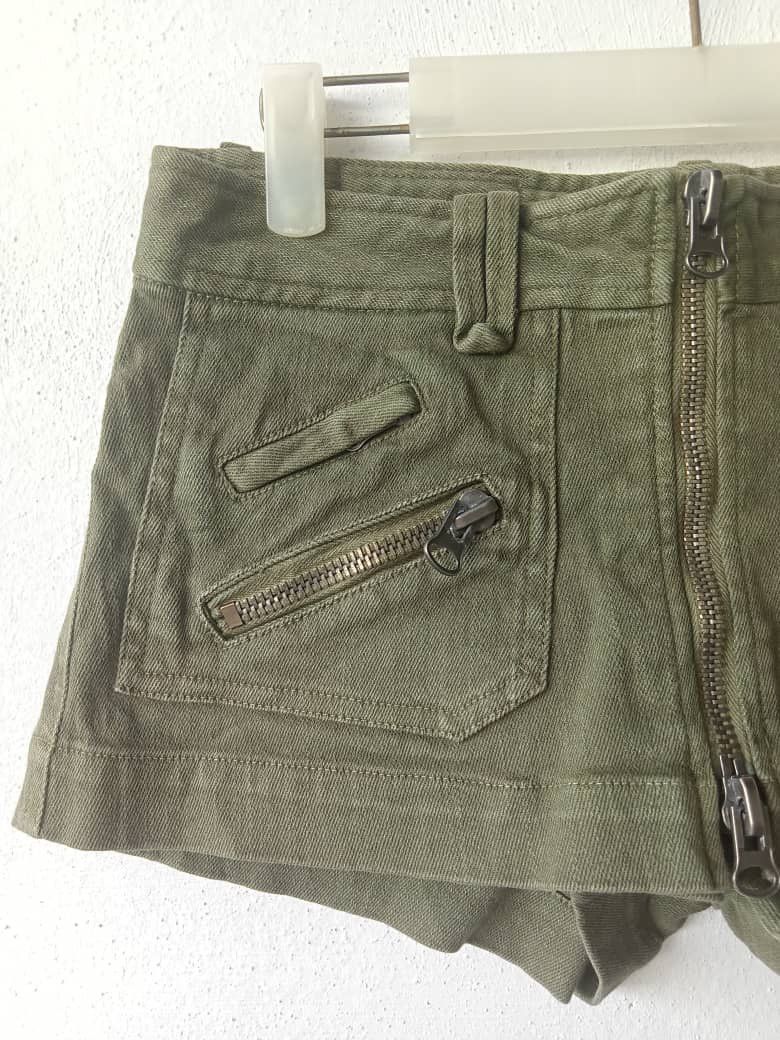 Seditionaries Japanese Brand Multizipper Pocket Short Jeans Size 29" - 3 Thumbnail