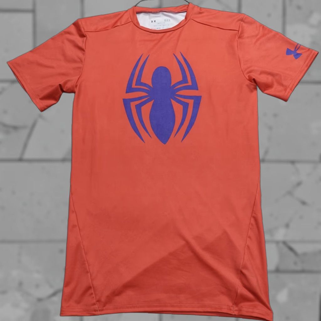 Under Armour Under Armour Spider-Man Shirt L Red Double-Sided Rashguard Crew Neck Activewear Mens Size US L / EU 52-54 / 3 - 1 Thumbnail