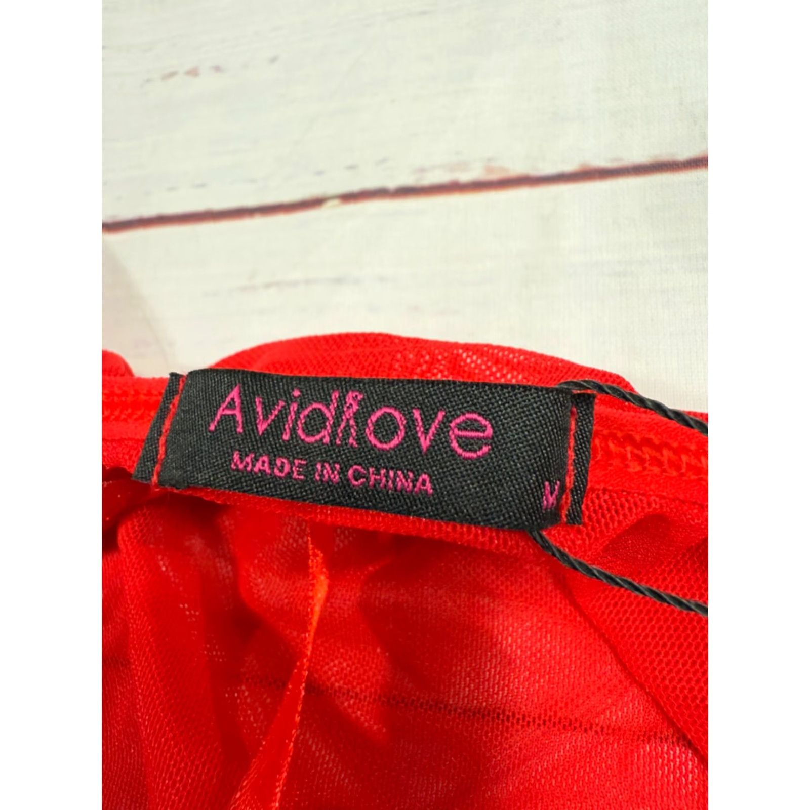 Vintage Avidlove Teddy Lingerie Red Holiday Christmas White Trim M Womens XS? (Note: Original specifies M) Size ONE SIZE - 7 Thumbnail