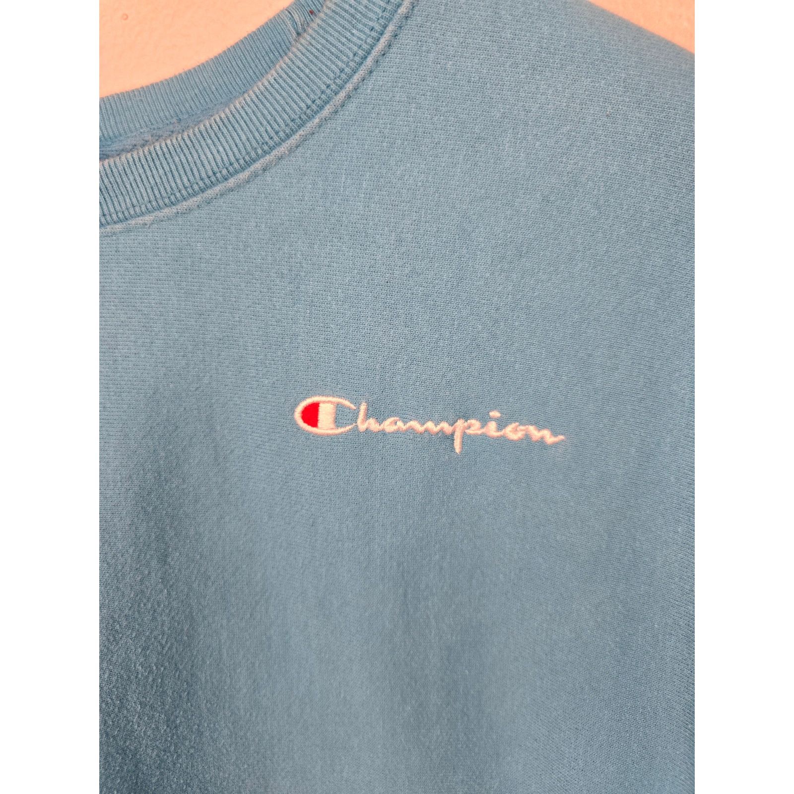 Champion Vintage Women Champion Reverse Weave Pullover Large Teal Size M / US 6-8 / IT 42-44 - 2 Thumbnail