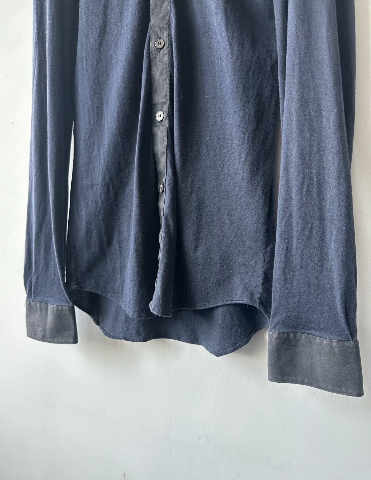 Helmut Lang Helmut Lang vintage mixed media panel shirt K7 Size US XXS / EU 40 - 5 Thumbnail