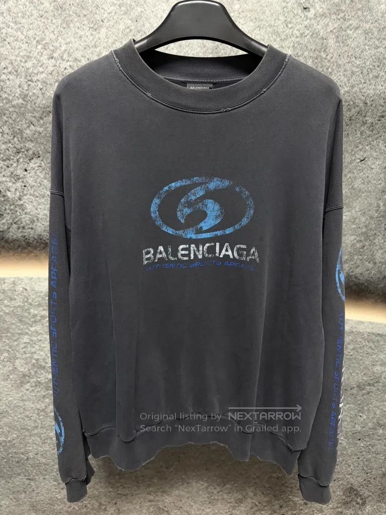 Balenciaga Balenciaga Washed Wave Hoodie Size US M / EU 48-50 / 2 - 1 Thumbnail