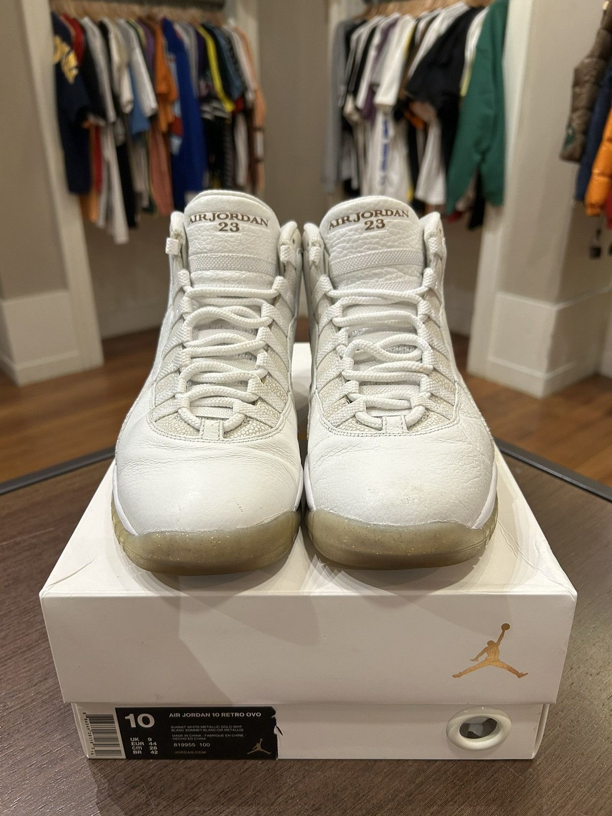 Jordan Brand × October's Very Own Jordan 10 Retro Drake OVO White Size US 10 / EU 43 - 3 Thumbnail