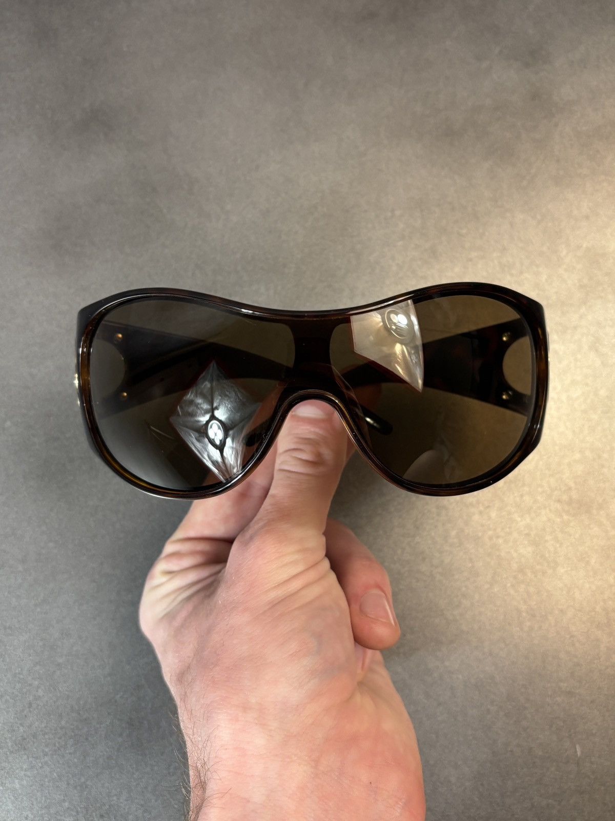 Giorgio Armani × Vintage 2000s Giorgio Armani Sunglasses GA 340/S Oversized Wrap Y2K Size ONE SIZE - 13 Thumbnail