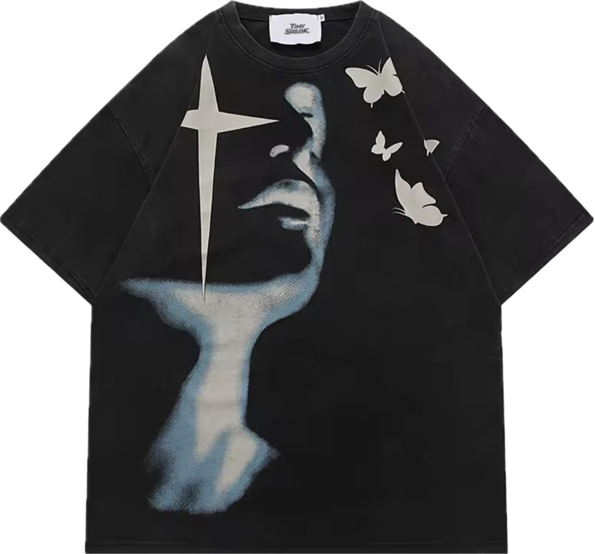 Vintage Shadow Butterfly Graphic T-Shirt Size US L / EU 52-54 / 3 - 3 Thumbnail