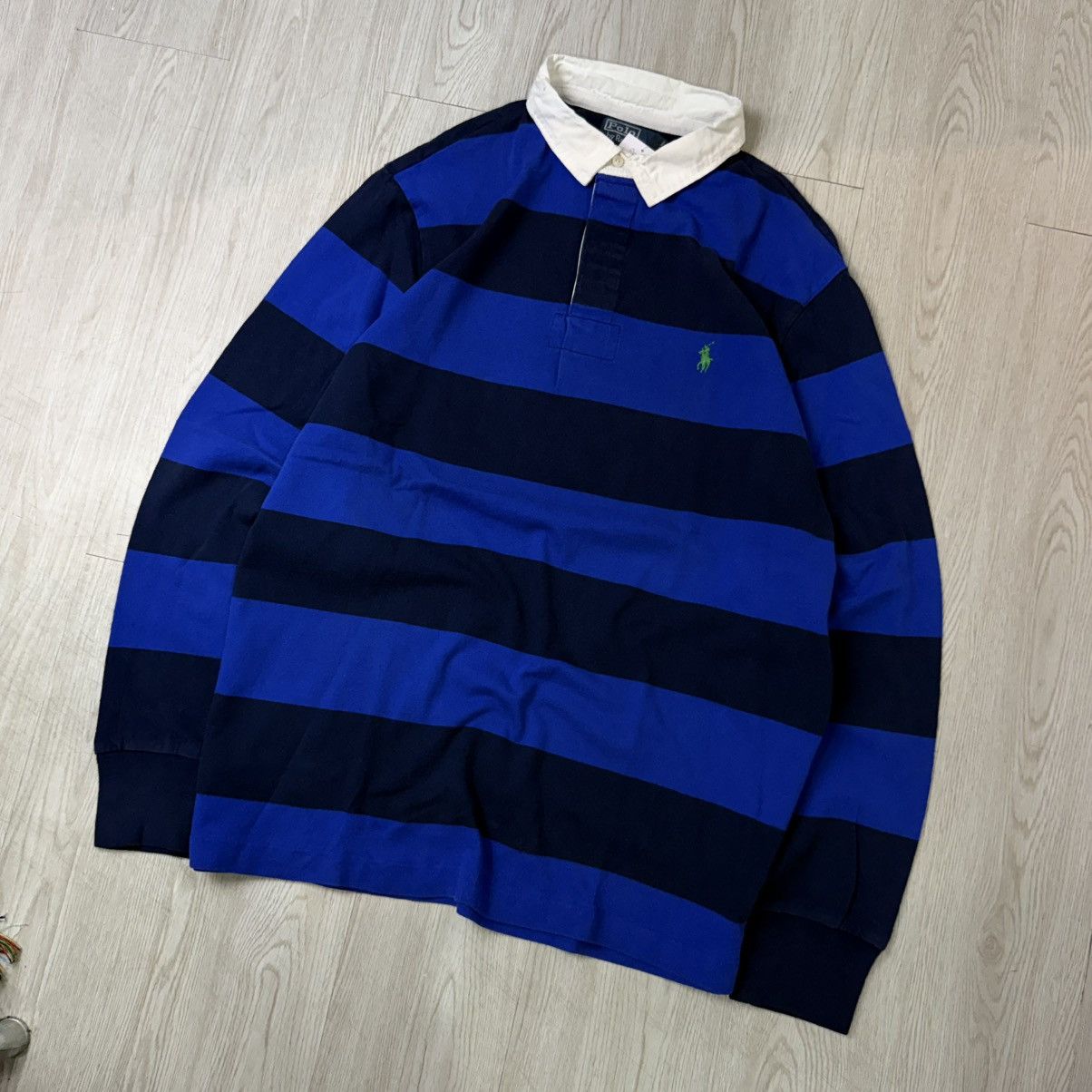 Polo Ralph Lauren POLO RALPH LAUREN rugby long poloshirts stripe Size US XXL / EU 58 / 5 - 2 Thumbnail