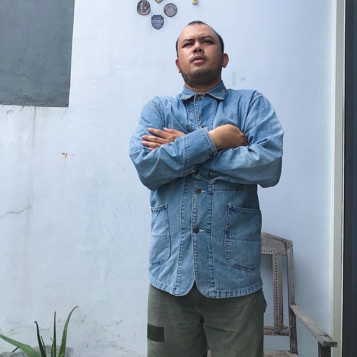 Lee × Vintage Vintage Lee Chore Jacket denim blue jeans Sanforized Coveral Size US L / EU 52-54 / 3 - 9 Thumbnail