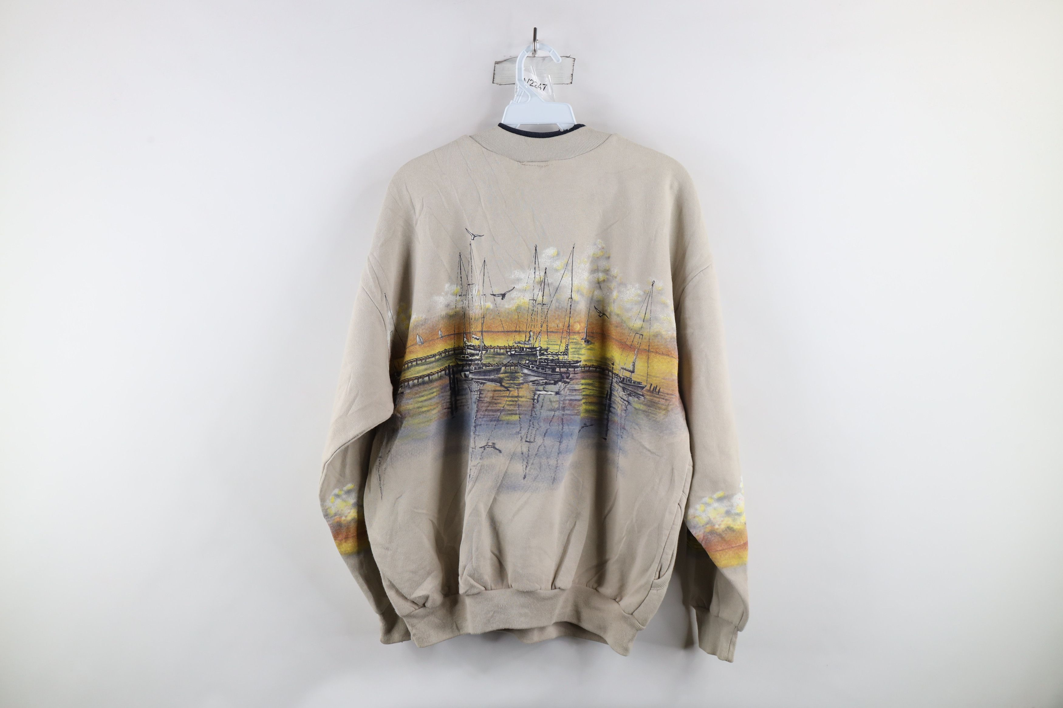 Vintage Vintage 90s Art Unlimited Boat Dock Beach Sweatshirt USA Size US L / EU 52-54 / 3 - 17 Thumbnail