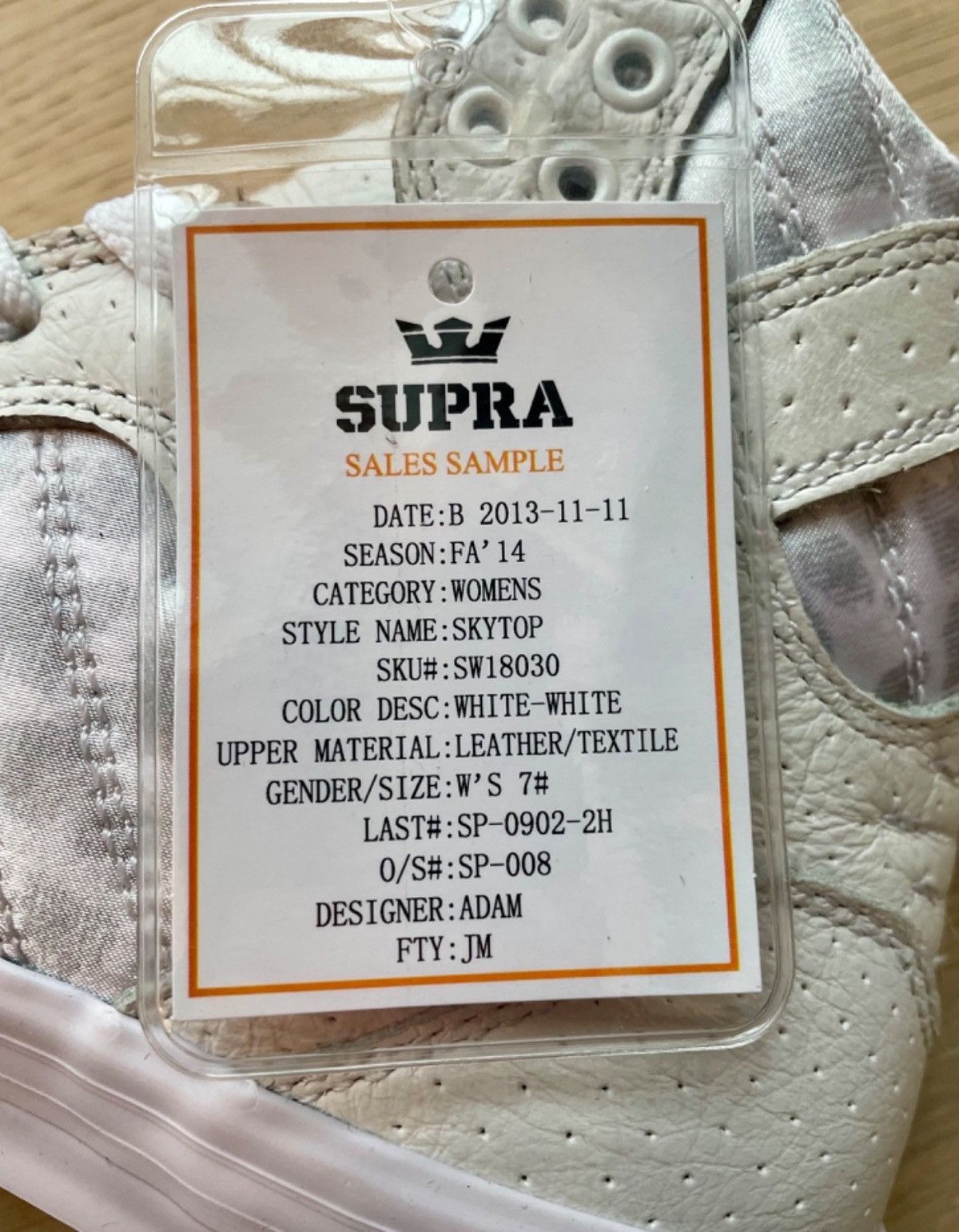 Supra NEW 2013 W SUPRA Skytop High SAMPLE SW18030. Size W7US/4,5UK Size US 7 / IT 37 - 7 Thumbnail