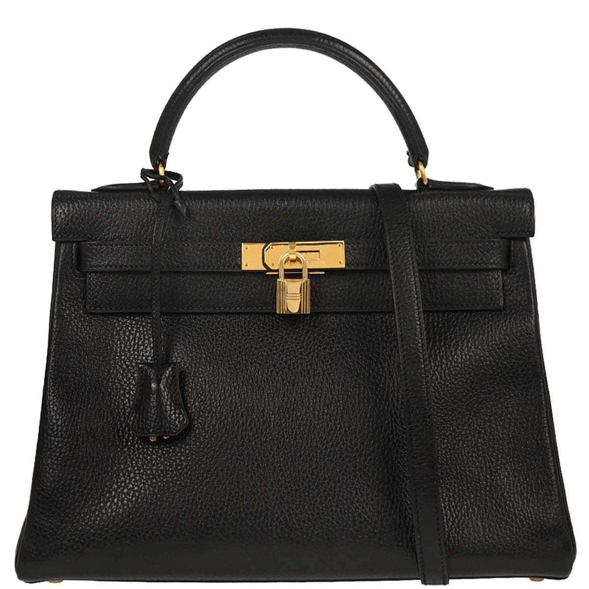 Hermes Hermes Kelly Handbag Black Ardennes with Gold Hardware Size ONE SIZE - 1 Thumbnail