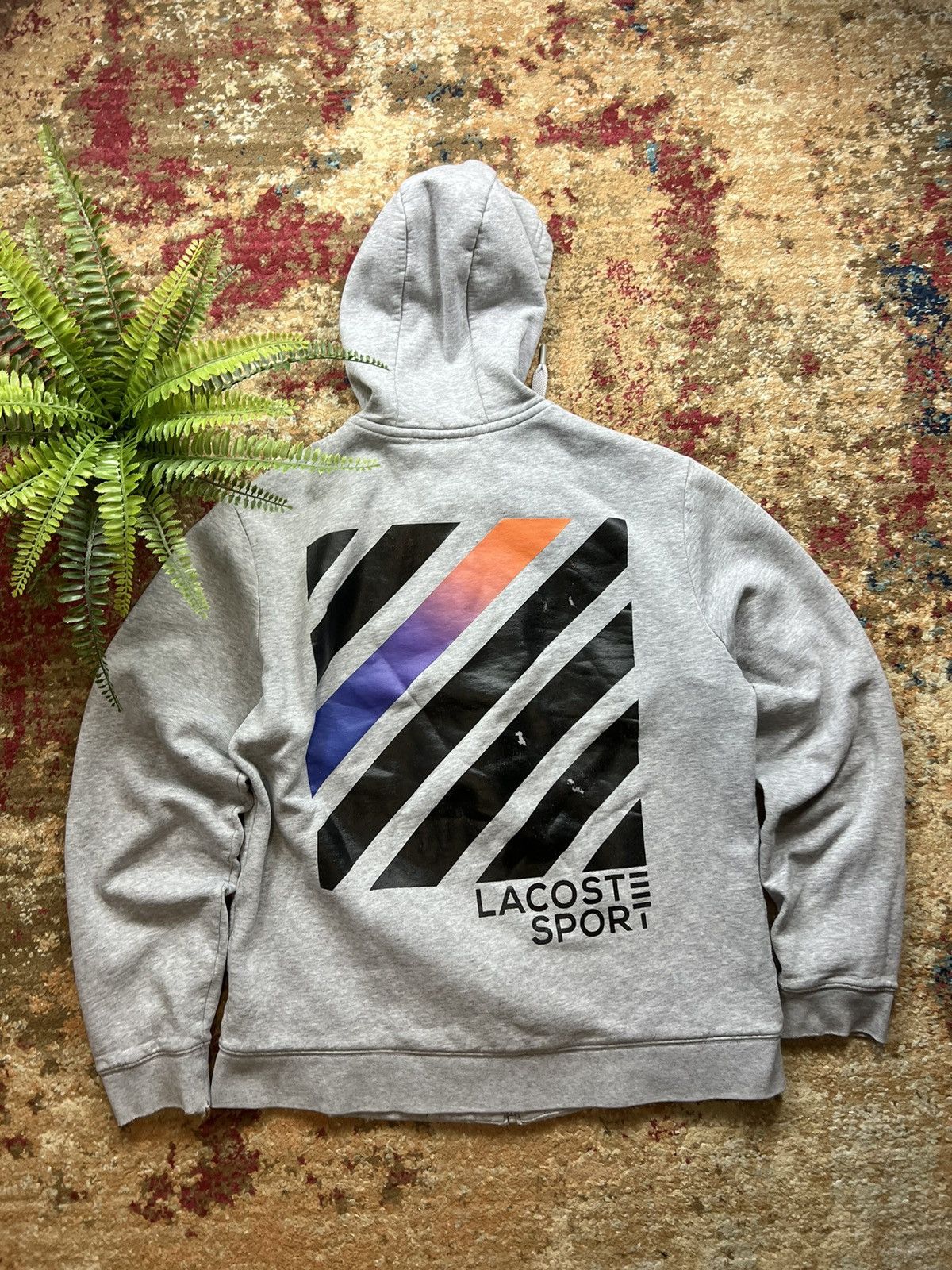 Lacoste × Vintage 90’s LACOSTE SPORT RETRO ZIP HOODIE BIG LOGO Size US L / EU 52-54 / 3 - 6 Thumbnail