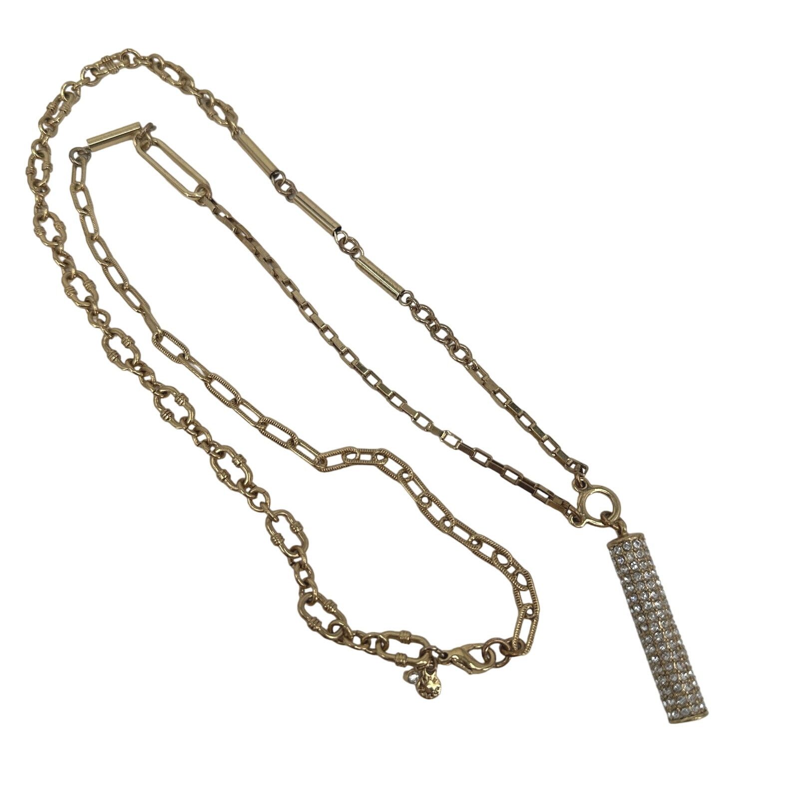 Ann Taylor Ann Taylor Long Statement Necklace Goldtone Chain Pendant Size ONE SIZE - 4 Thumbnail