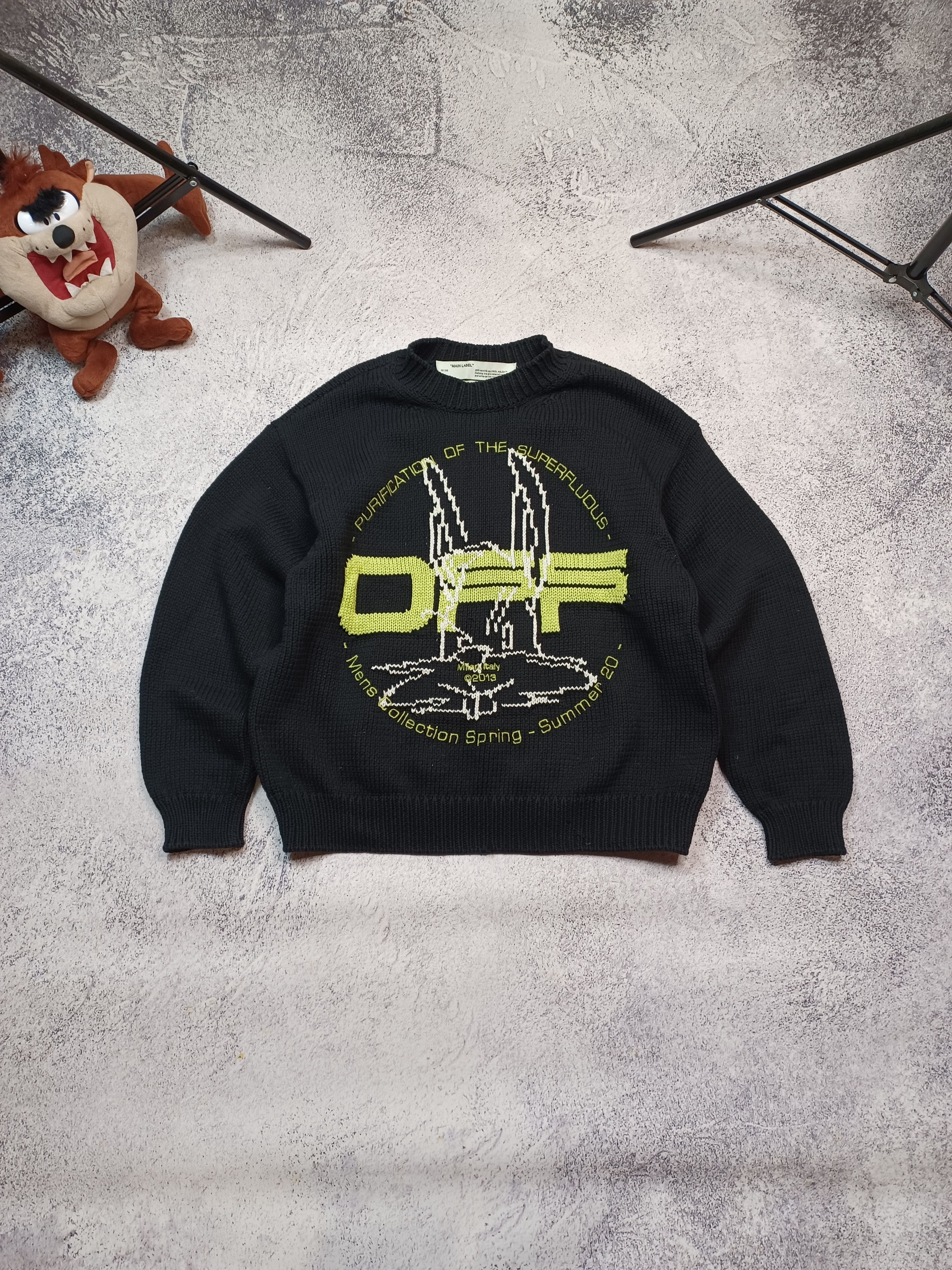 Off-White Off-White Black and Green Harry The Rabbit Sweater Size US S / EU 44-46 / 1 - 1 Thumbnail