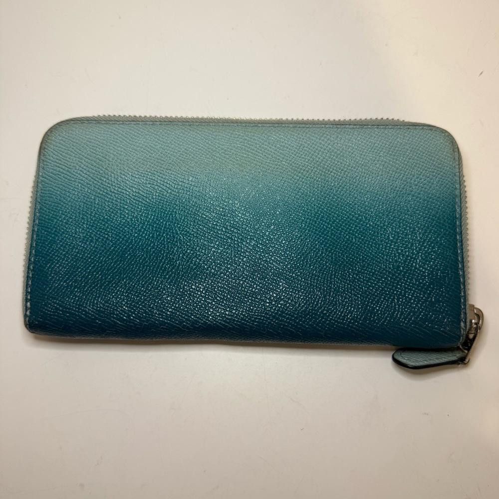 Coach COACH Ombre Teal Blue Sea Green Accordion Zipped Wallet Size ONE SIZE - 5 Thumbnail