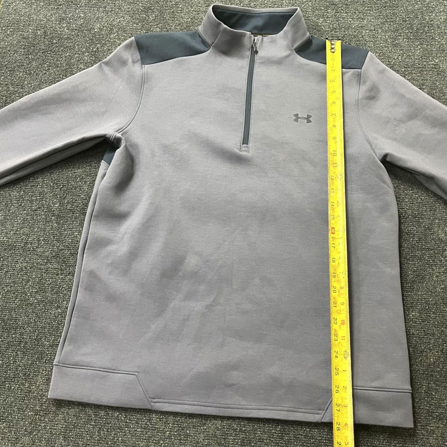 Under Armour Under Armour Pullover Mens Large Gray Colorblock 1/4 Zip Golf Mock Neck Sweatshirt Size US L / EU 52-54 / 3 - 4 Thumbnail