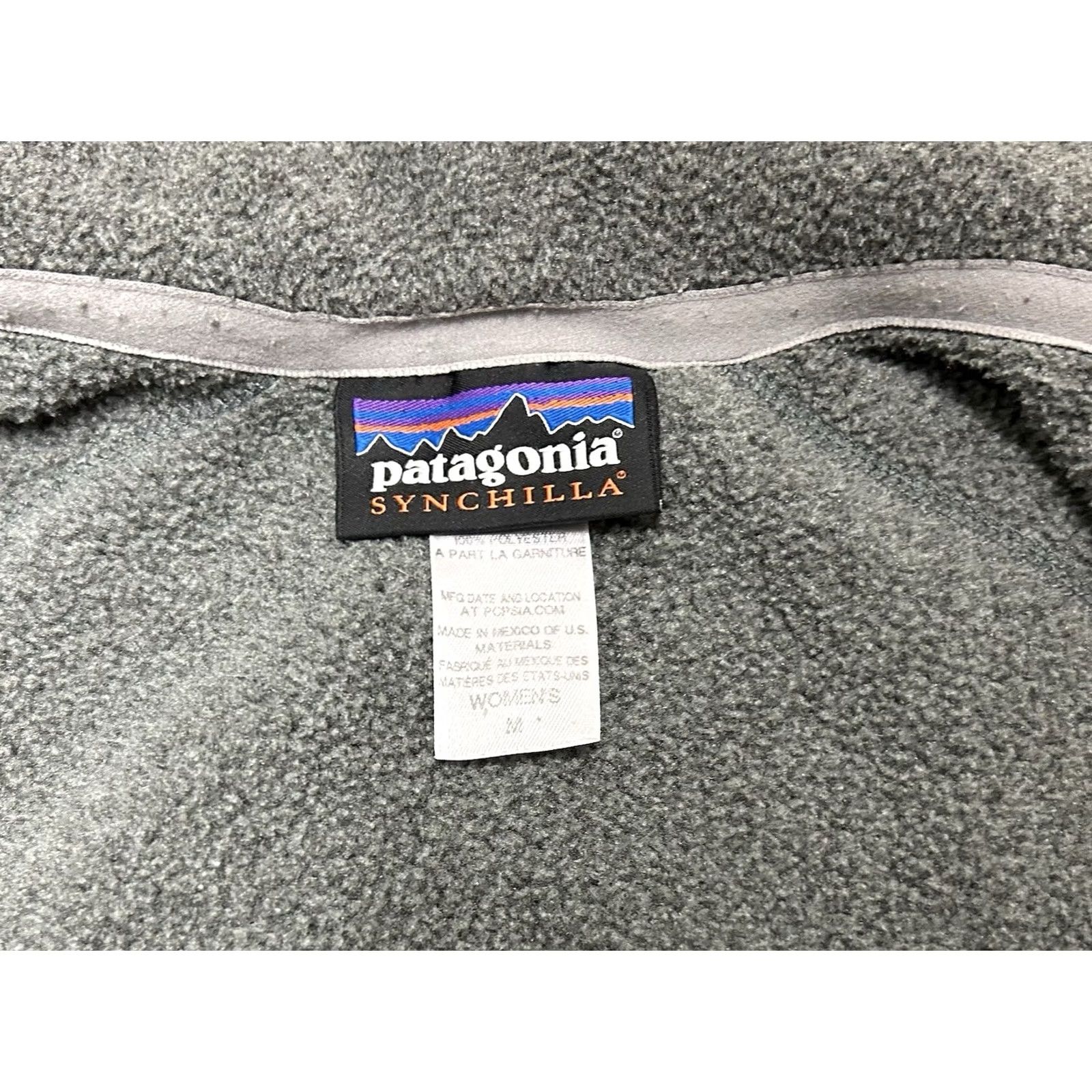 Patagonia VINTAGE Patagonia Vest Womens M Gray Fleece Full Zip Logo Synchilla Size M / US 6-8 / IT 42-44 - 4 Thumbnail