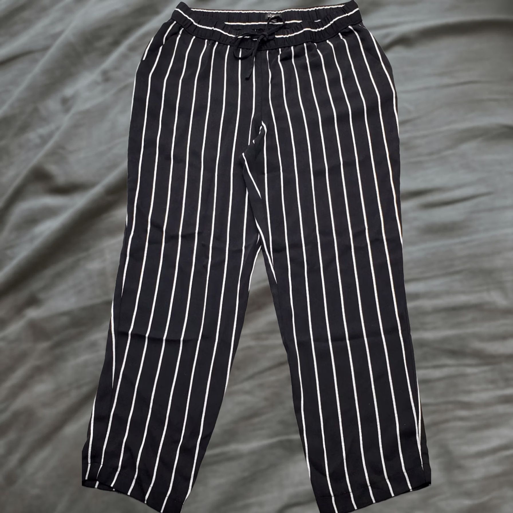 Loft LOFT Fluid Trouser Pants Women S Multicolor Striped Pockets Drawstring Waist Casual Size 28" / US 6 / IT 42 - 1 Thumbnail