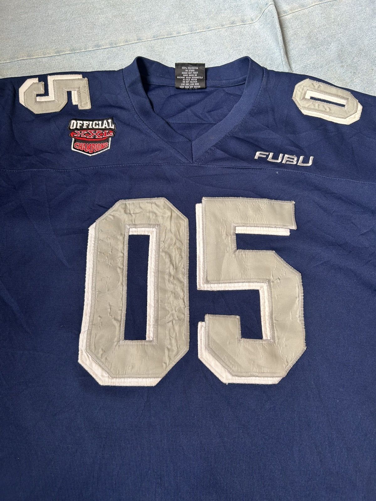 Fubu Vintage FUBU Sport 05 Football Jersey Blue Size XXL Size US XXL / EU 58 / 5 - 3 Thumbnail