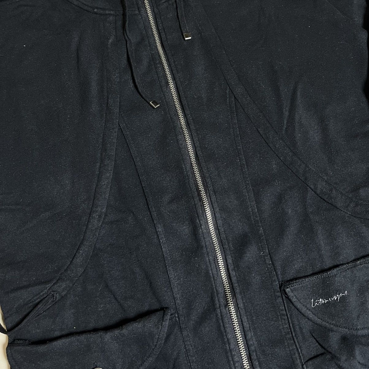 Le Grande Bleu (L.G.B.) Litmus Jeans Fur Trim Techwear Short Sleeve Hoodie Size US M / EU 48-50 / 2 - 7 Thumbnail