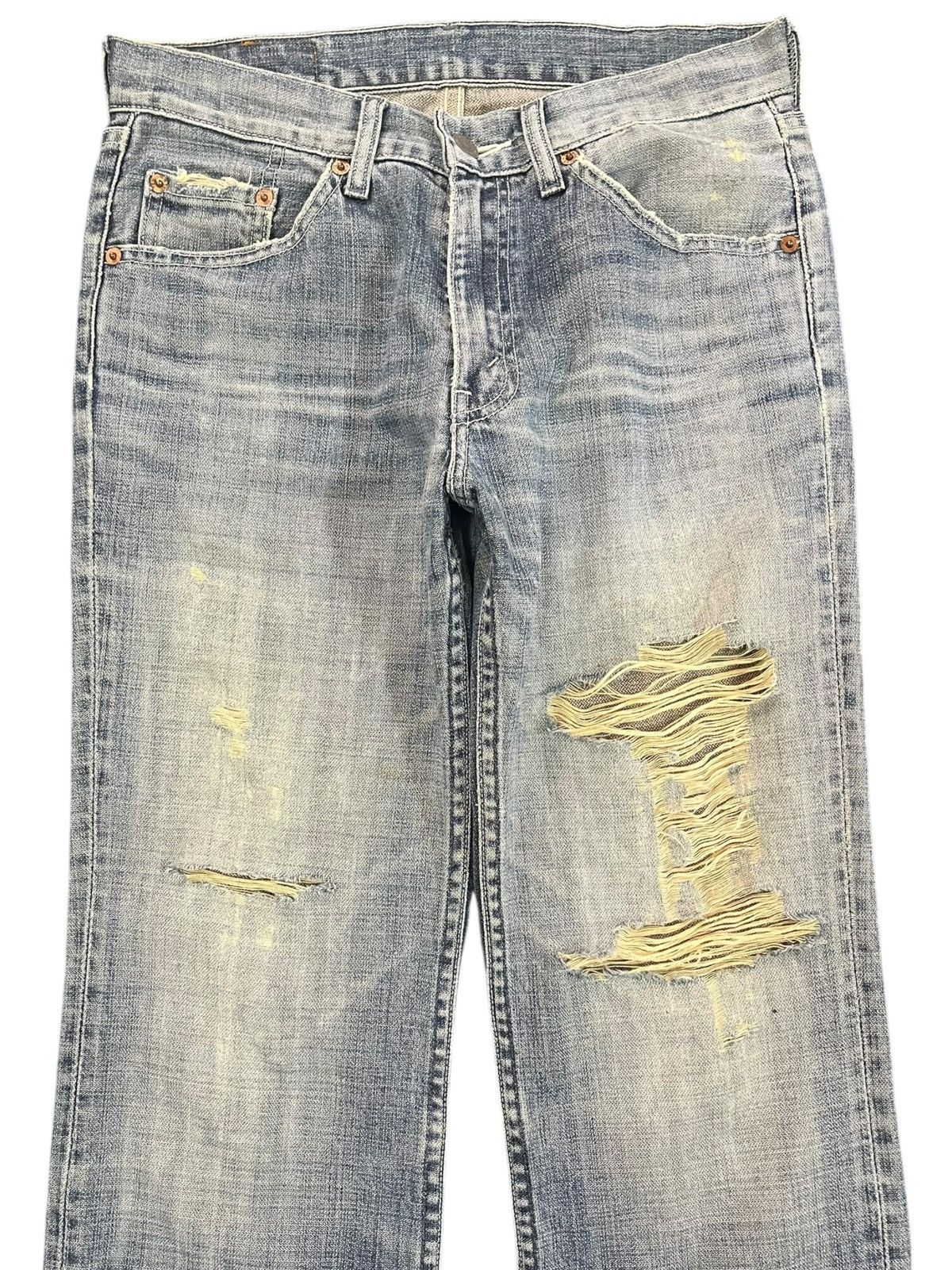 LVC × Levi's × Levi's Vintage Clothing Vintage Levi’s 517-03 Flare Ripped Distressed Denim Size US 29 - 2 Thumbnail