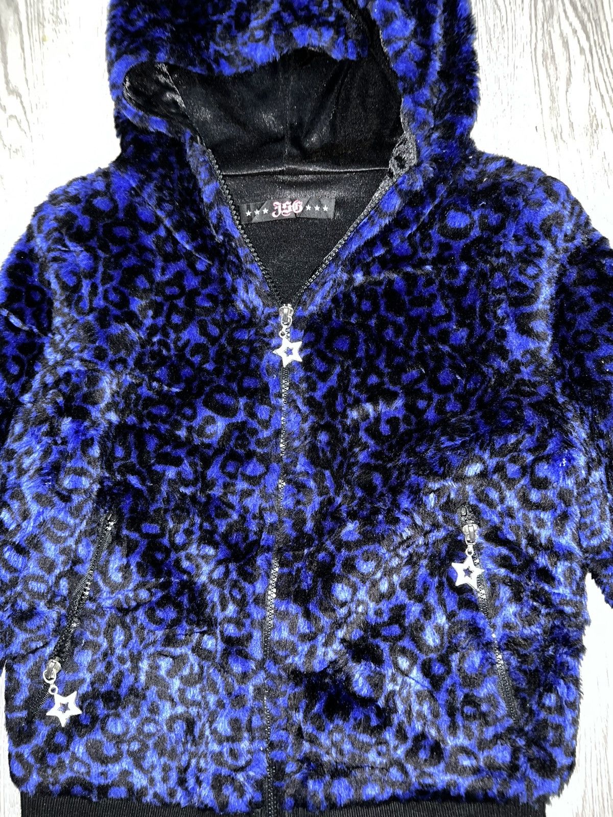 Japanese Brand JSG leopard fur cat ear hoodie zip ★☆ Size ONE SIZE - 12 Thumbnail